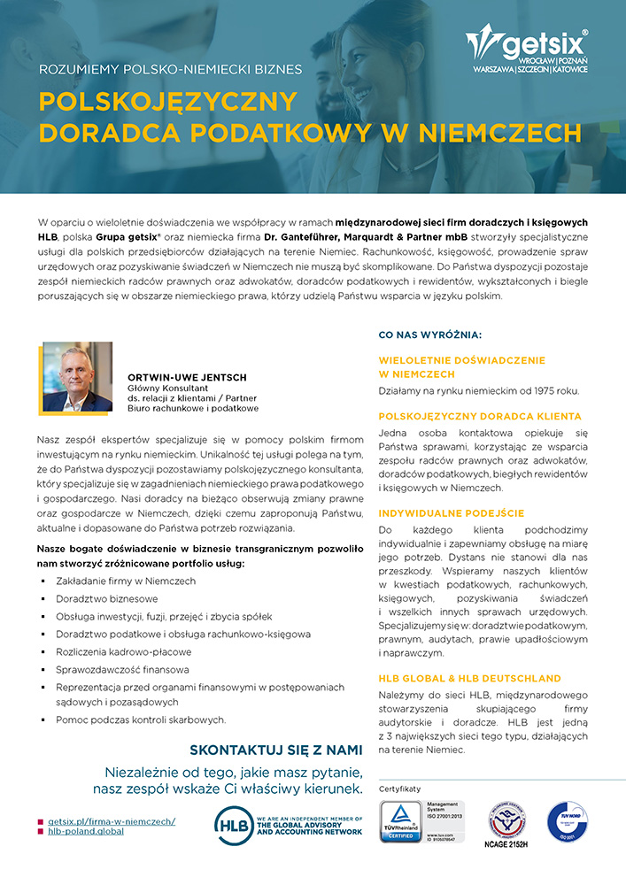 Polskojęzyczny doradca podatkowy w Niemczech