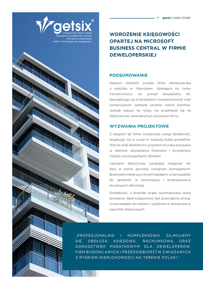 Wdrożenie księgowości opartej na Microsoft Business Central