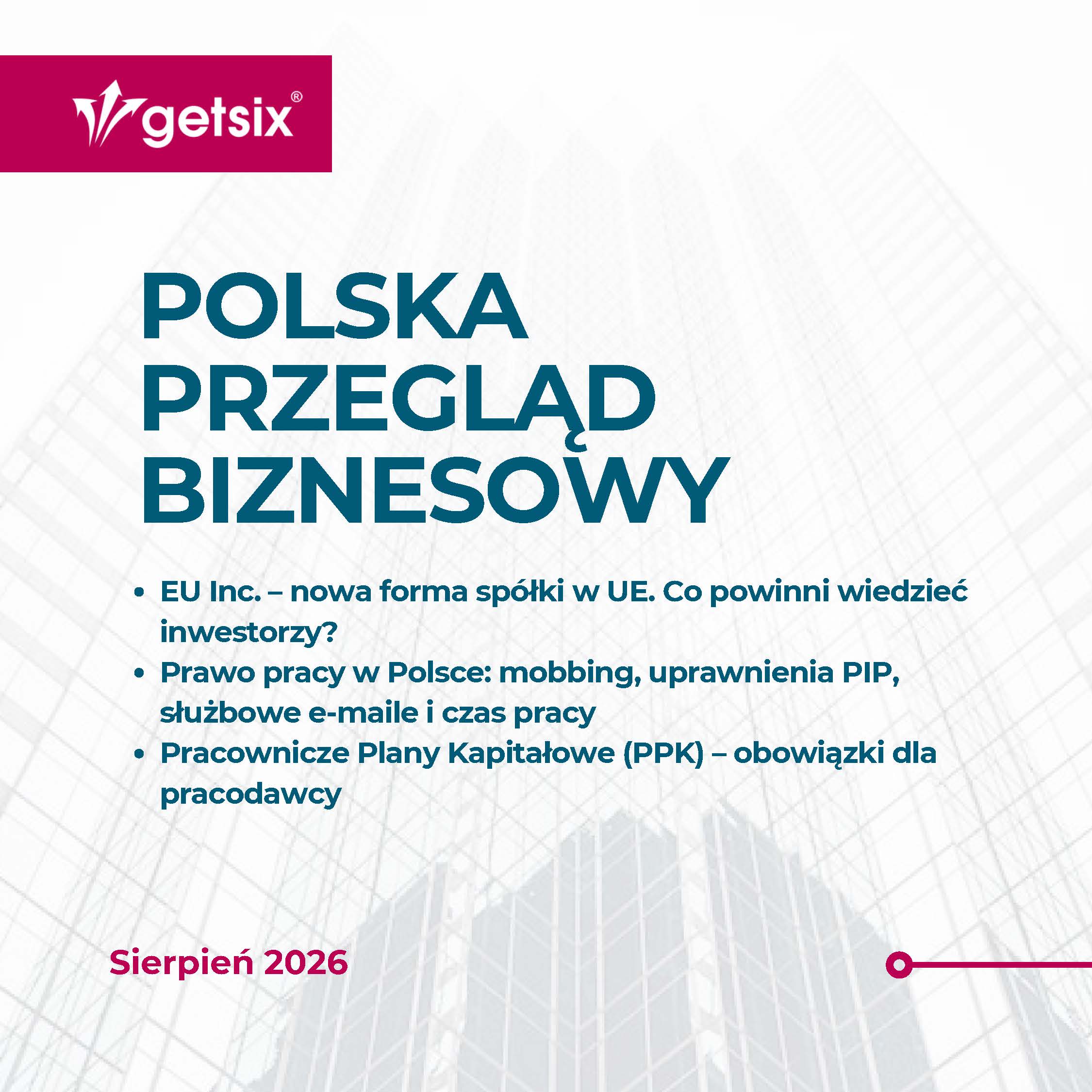 Przegląd biznesowy Polska sierpień 2026 – EU Inc, prawo pracy i PPK
